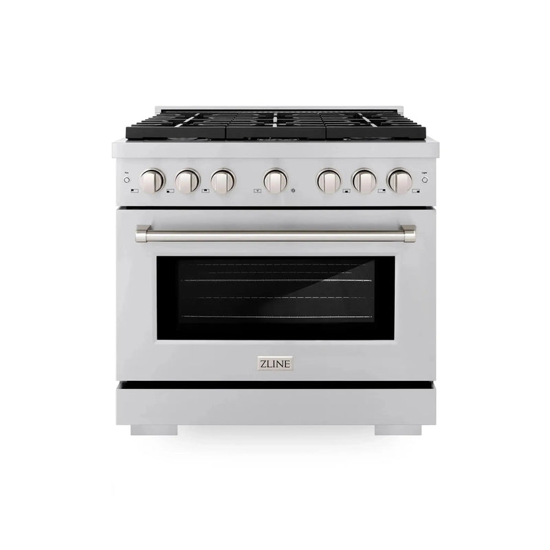 ZLINE 36"Paramount Dual Fuel Range Stainless Steel, SDR36 by Farmhouse Kitchen and Bath