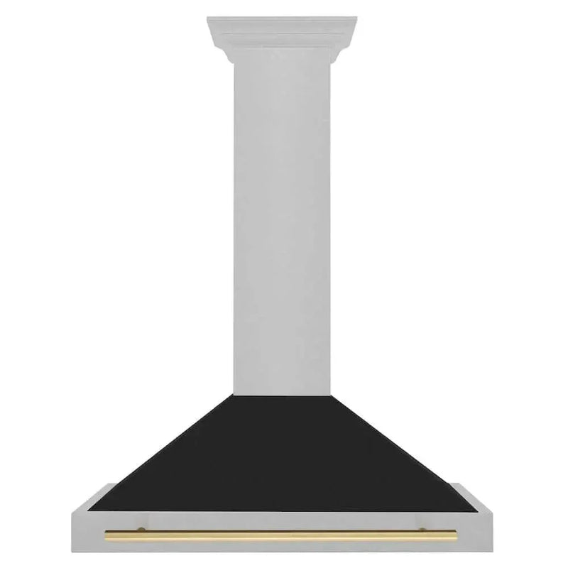 ZLINE 36" Autograph Stainless Wall Range Hood KB4SNZ-BLM36-CB by Farmhouse Kitchen and Bath