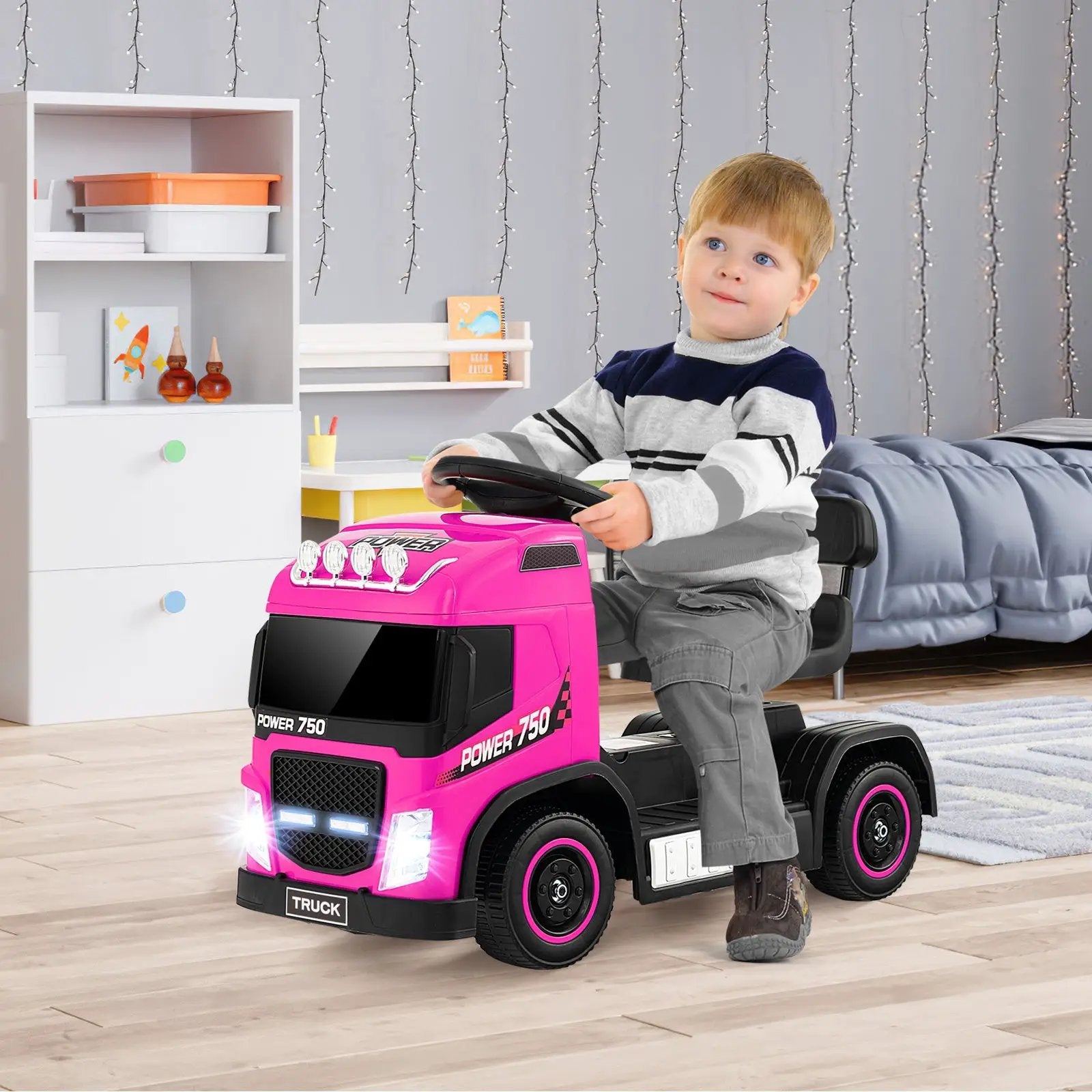 6V Kids Electric Ride-on Truck with Height Adjustable Seat by DirectDeals