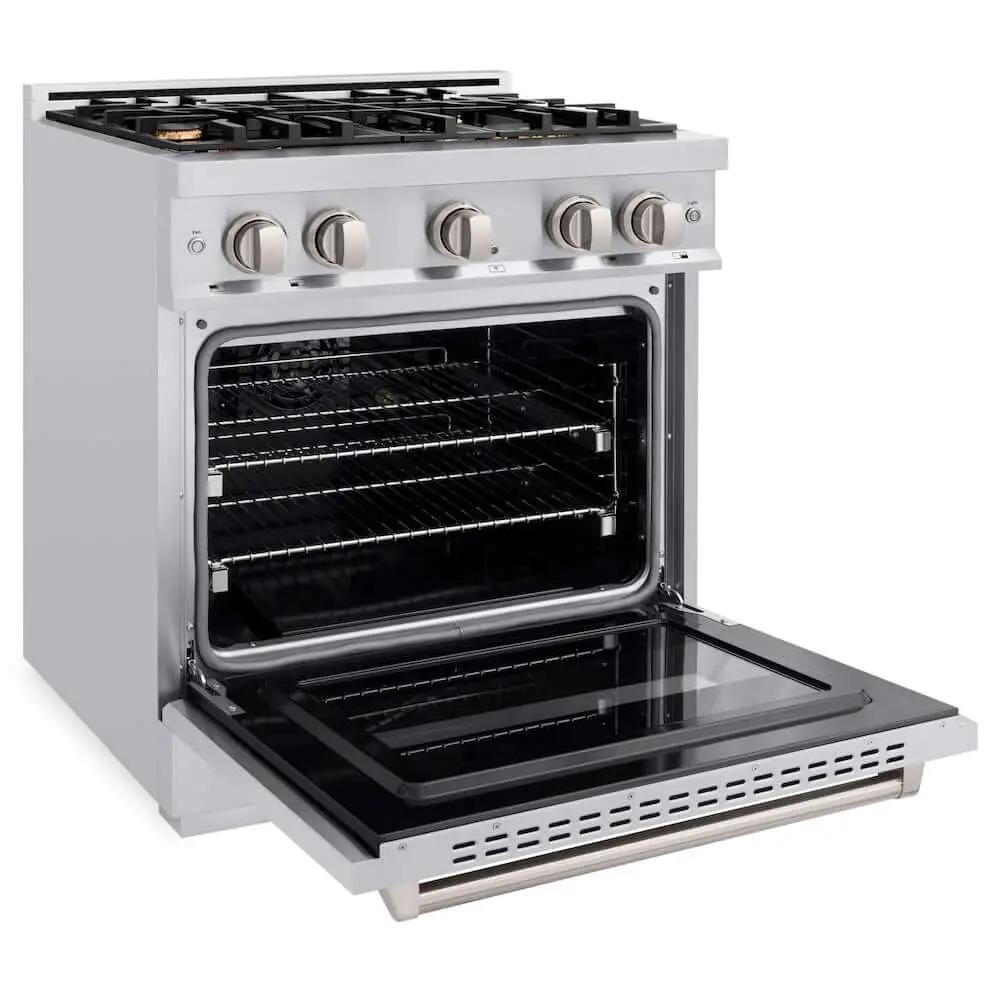ZLINE 30" Classic Gas Range, Convection Gas Oven, Stainless Steel, Brass Burners, CGR-BR-30 by Farmhouse Kitchen and Bath