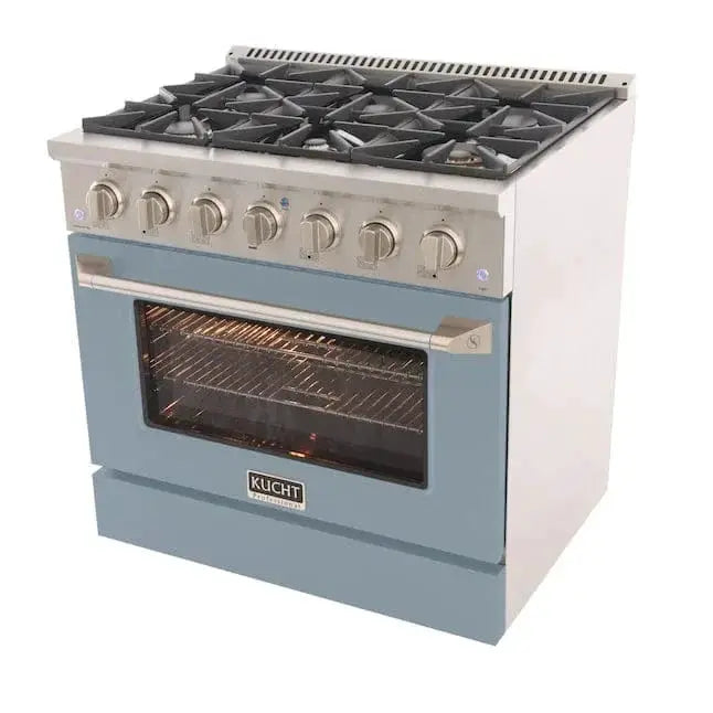Kucht 36” Pro-Style Kitchen Dual Fuel Range - KDF362-LB by Farmhouse Kitchen and Bath