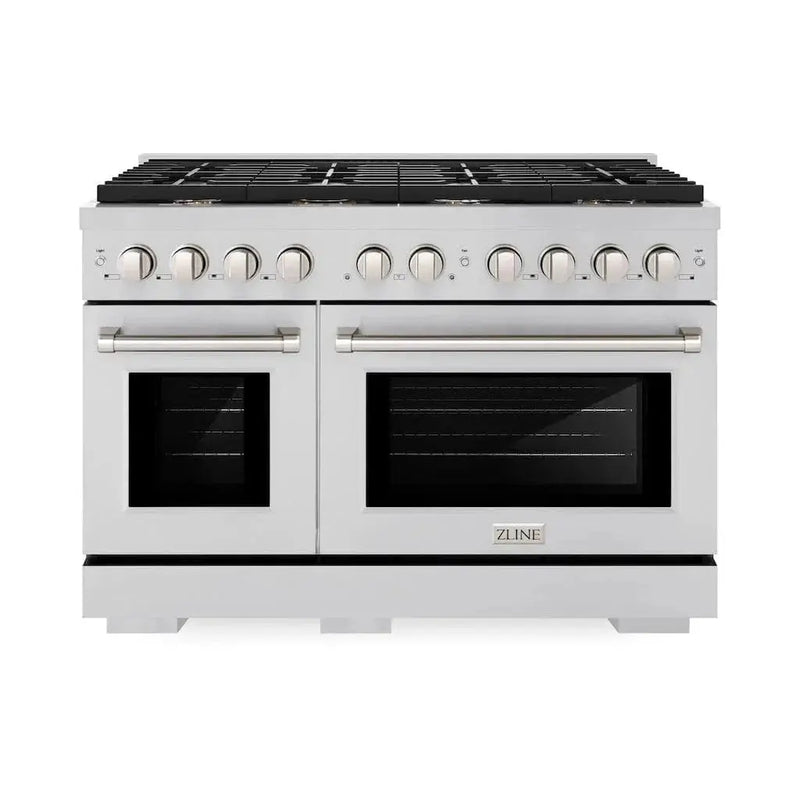 ZLINE 48" Gas Range, Stainless Steel w/ Brass Burners, SGR-BR-48 by Farmhouse Kitchen and Bath