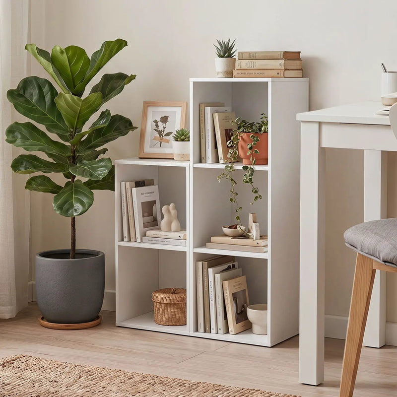 3-Cube Bookcase with Anti-Tipping Kits - White by DirectDeals