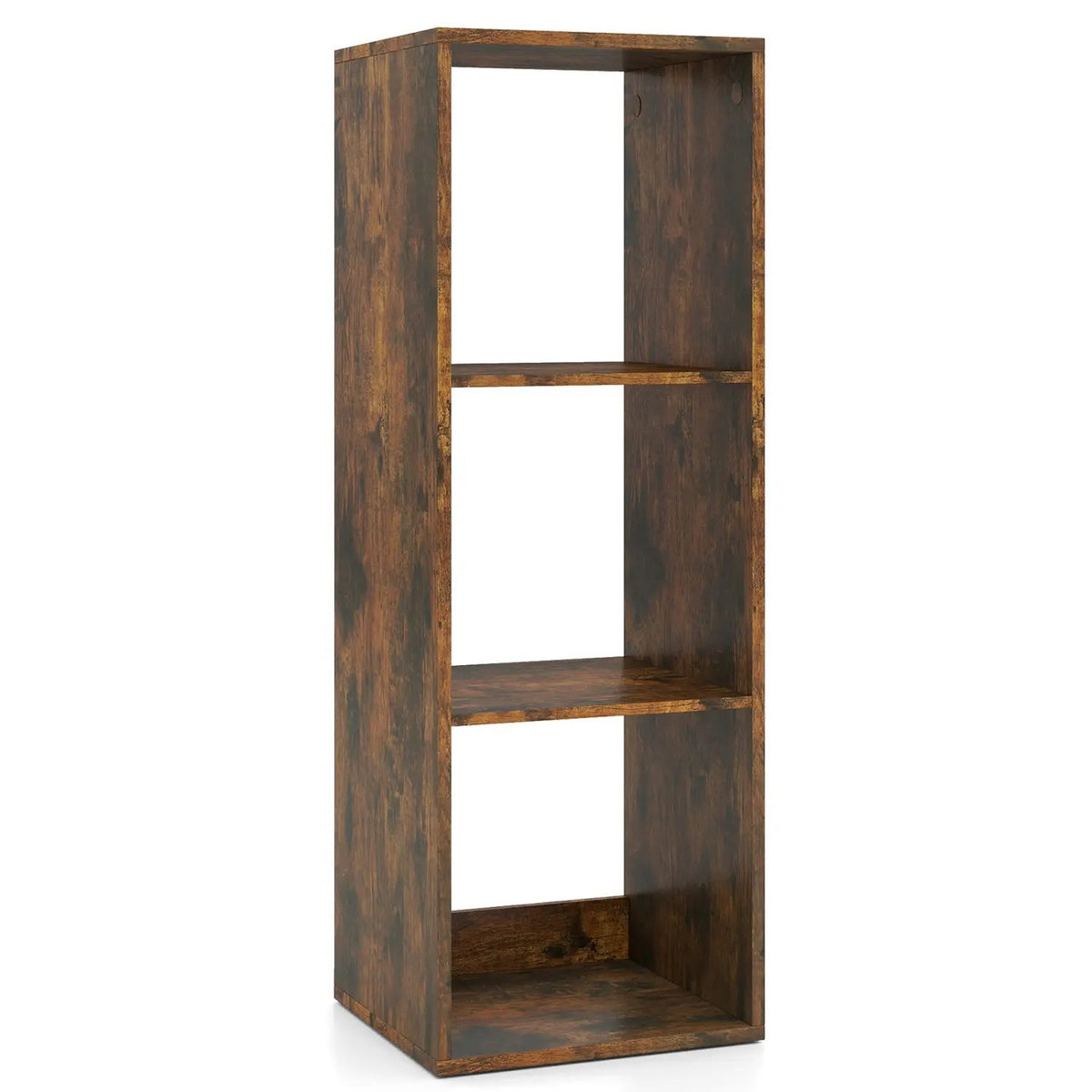 3 Cube Bookshelf with Back Guardrail for Living Room Bedroom, photo 9 of 11