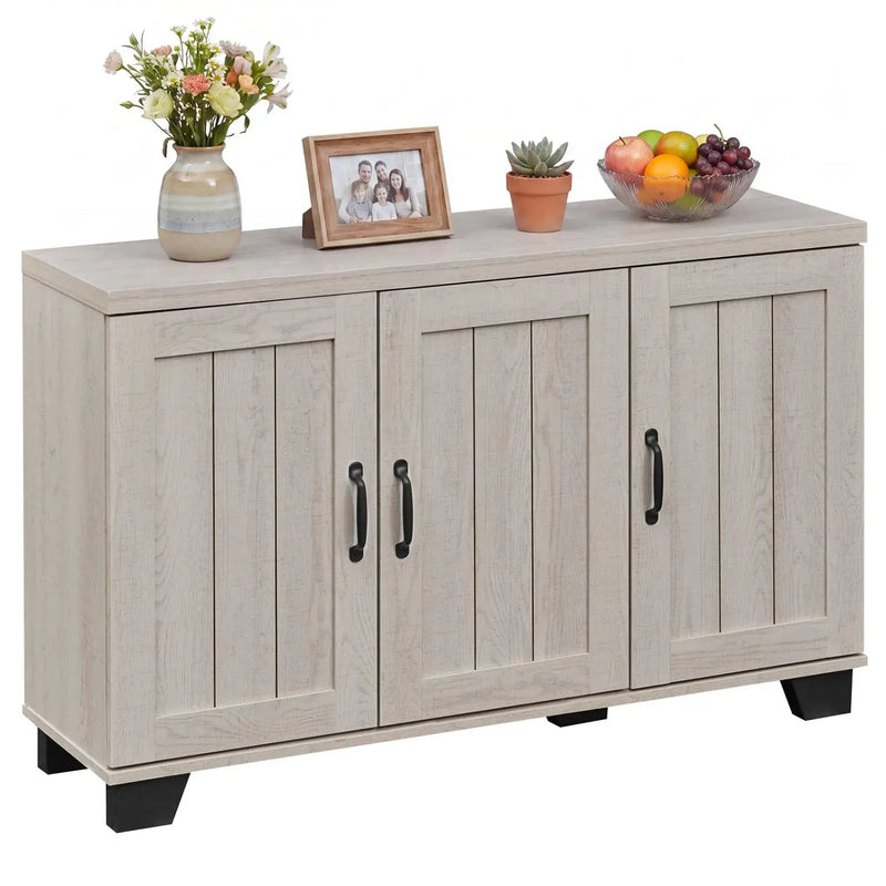3-Door Buffet Sideboard with Adjustable Shelves and Anti-Tipping Kits by DirectDeals
