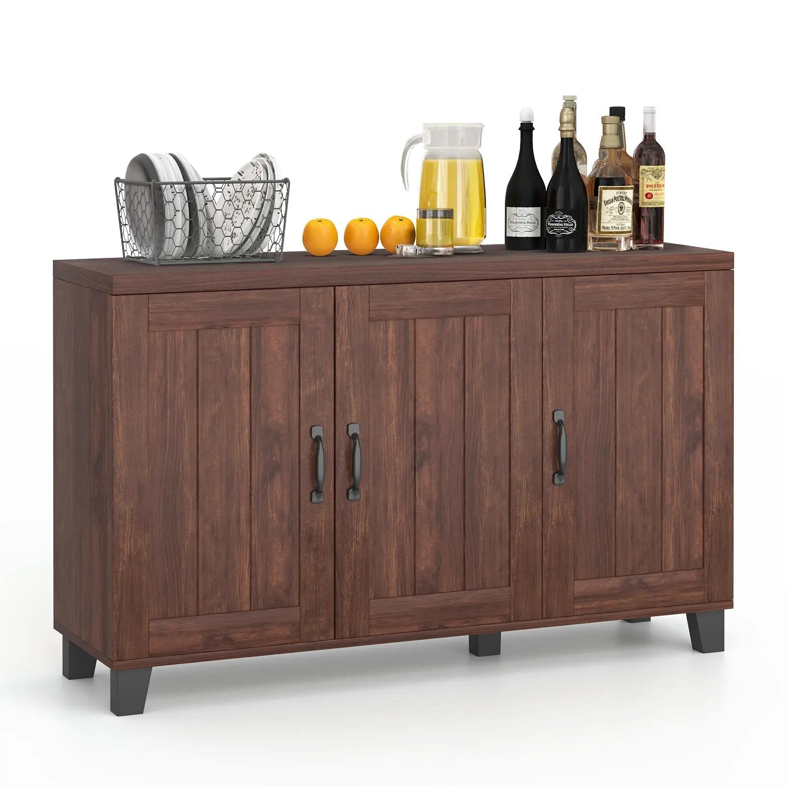 3-Door Buffet Sideboard with Adjustable Shelves and Anti-Tipping Kits by DirectDeals