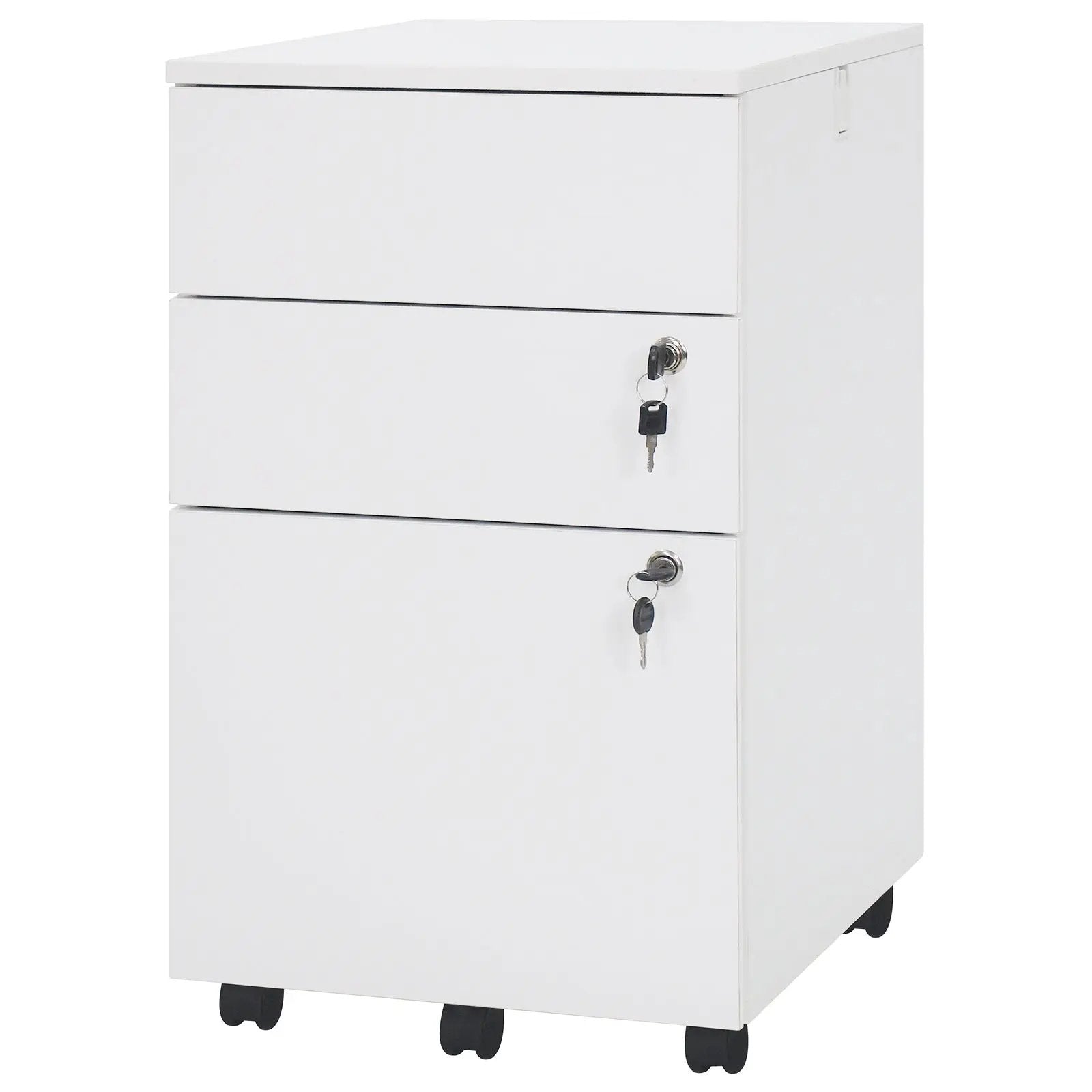 3 Drawer Filing Cabinet Locking Pedestal Desk by DirectDeals