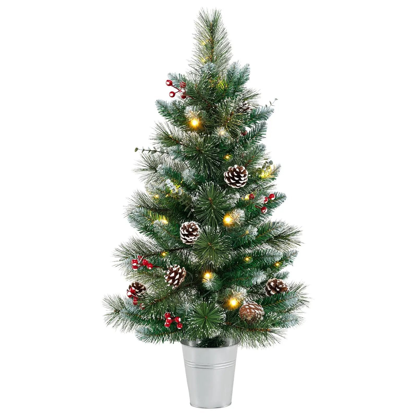 3 FT Battery-Operated Tabletop Holiday Decoration with 81 PVC and Pine Needles by DirectDeals
