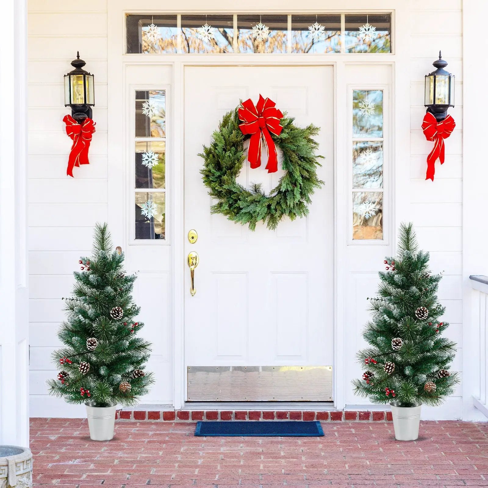 3 FT Battery-Operated Tabletop Holiday Decoration with 81 PVC and Pine Needles by DirectDeals