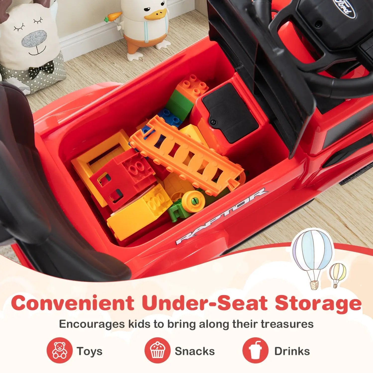 3-In-1 Licensed Ford Push Car for Toddlers by DirectDeals