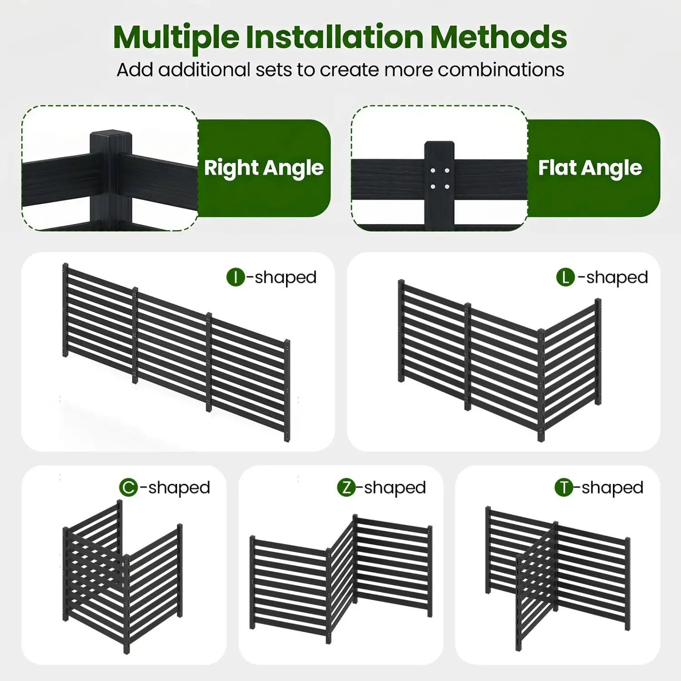 3-Panel Wooden Privacy Fence with Ground Stakes - 38.5" x 42" by DirectDeals