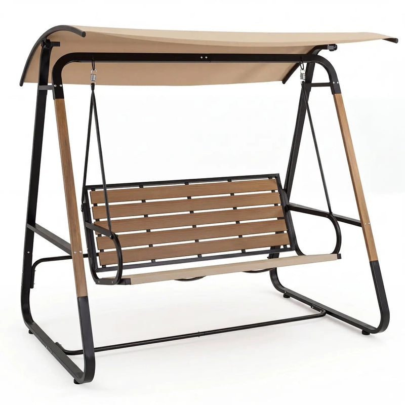 3-Person Porch Swing with Adjustable Canopy by DirectDeals