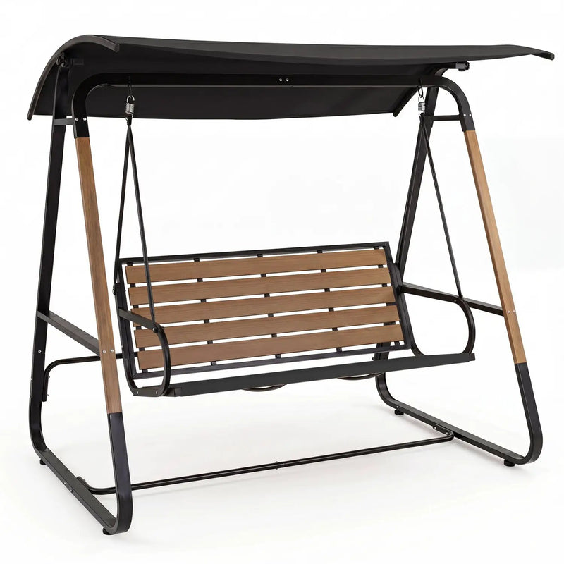3-Person Porch Swing with Adjustable Canopy by DirectDeals