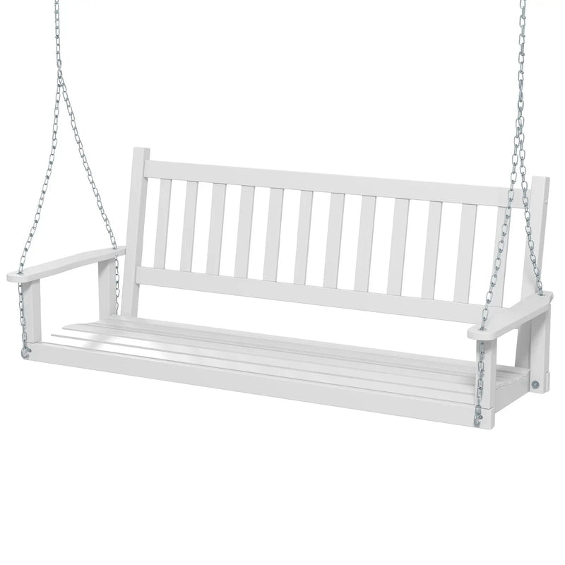 3-Person Wooden Outdoor Porch Swing with 800 lbs Weight Capacity by DirectDeals