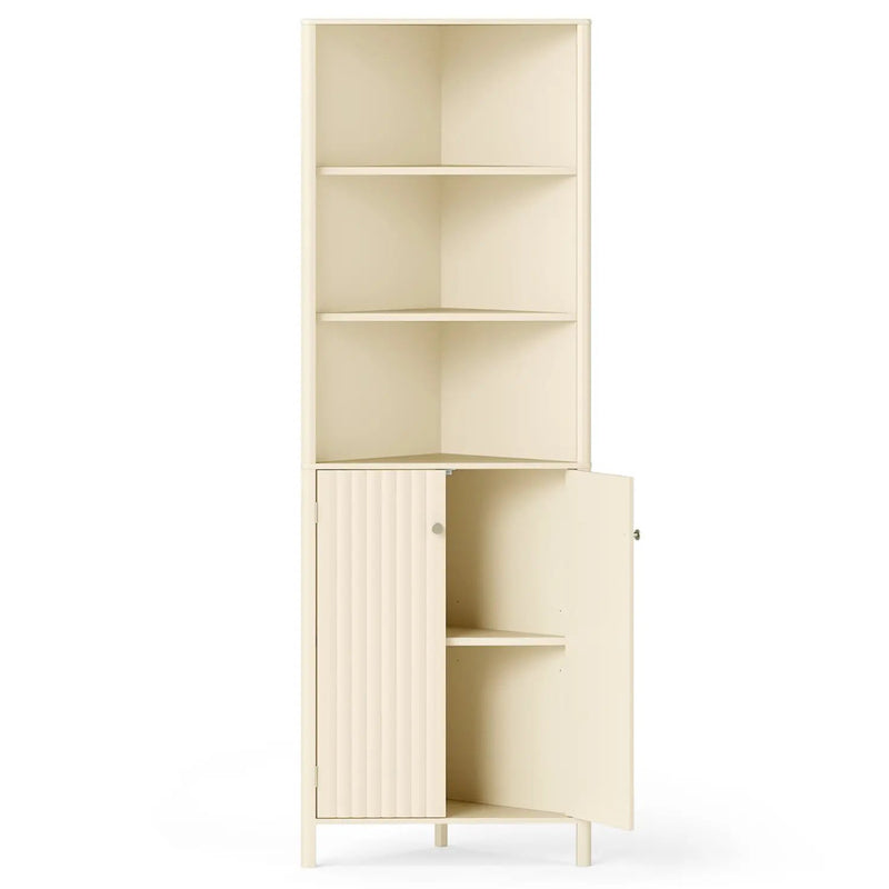 3-Piece Bathroom Cabinet Set with Fluted Doors Over Toilet Corner & Wall Cabinet by DirectDeals
