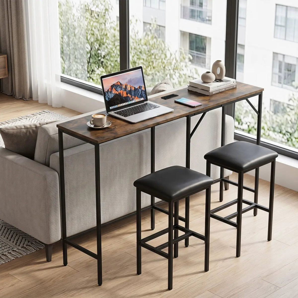 3-Piece Convertible Dining Set with Built-In Charging Station, photo 17 of 24