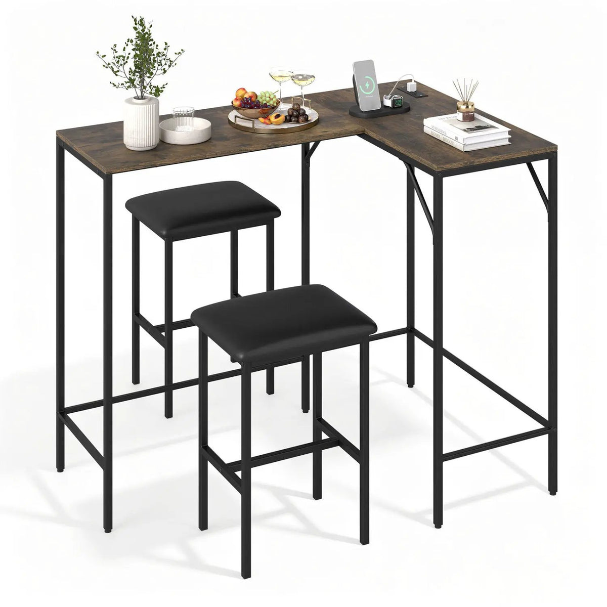 3-Piece Convertible Dining Set with Built-In Charging Station, photo 19 of 24