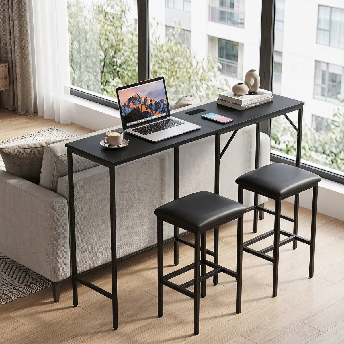 3-Piece Convertible Dining Set with Built-In Charging Station, photo 6 of 24