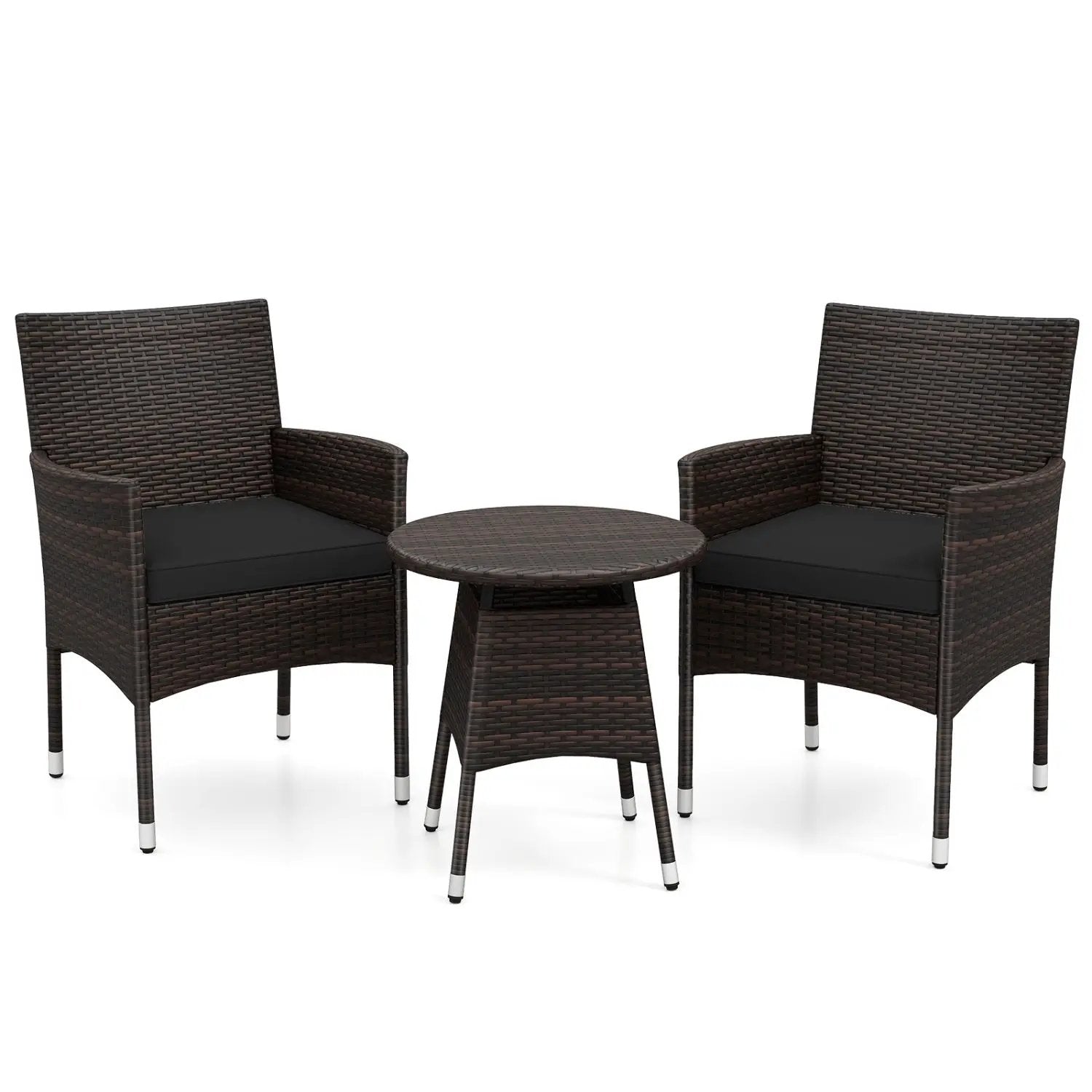 3 Piece Patio Furniture Set Outside Bistro Set for Porch by DirectDeals