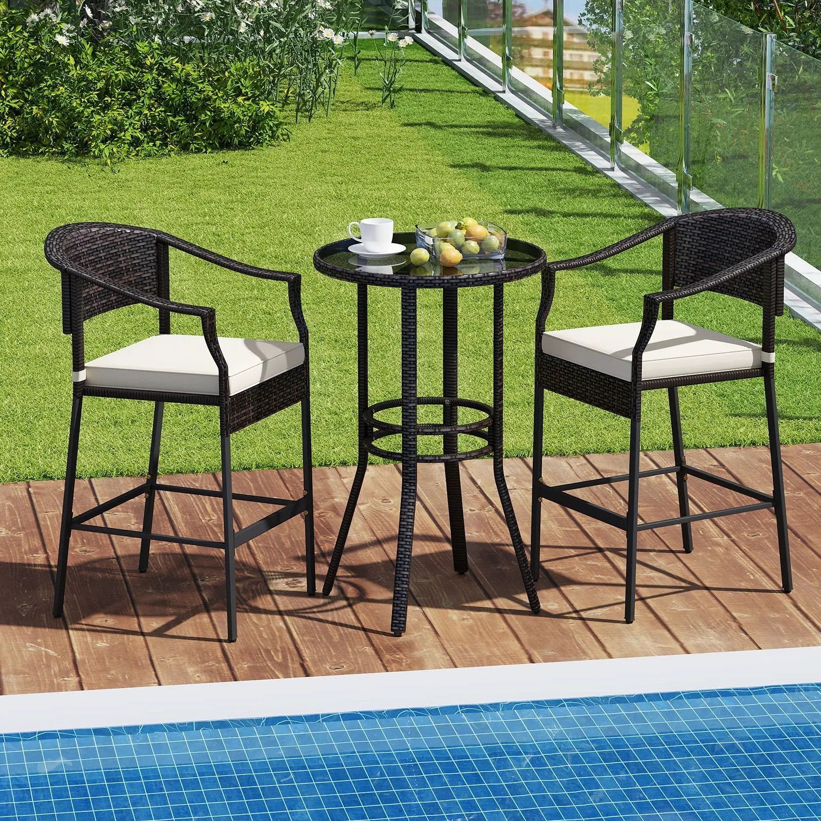9 Feet Patio Umbrella with Push Button Tilt and Crank by DirectDeals