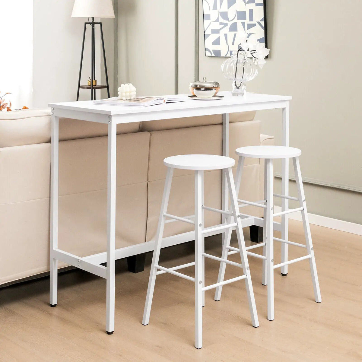 3 Piece Pub Table and Stools Kitchen Dining Set by DirectDeals