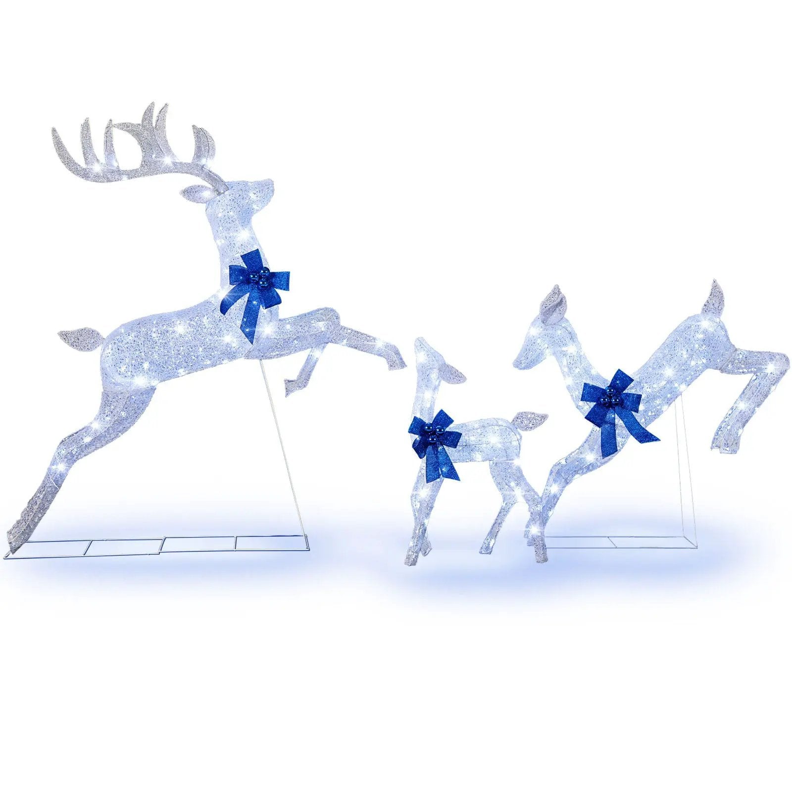 3 Pieces Lighted Christmas Reindeer Family Set with 255 Lights by DirectDeals
