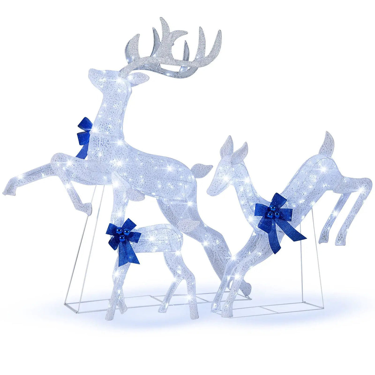3 Pieces Lighted Christmas Reindeer Family Set with 255 Lights, photo 11 of 16