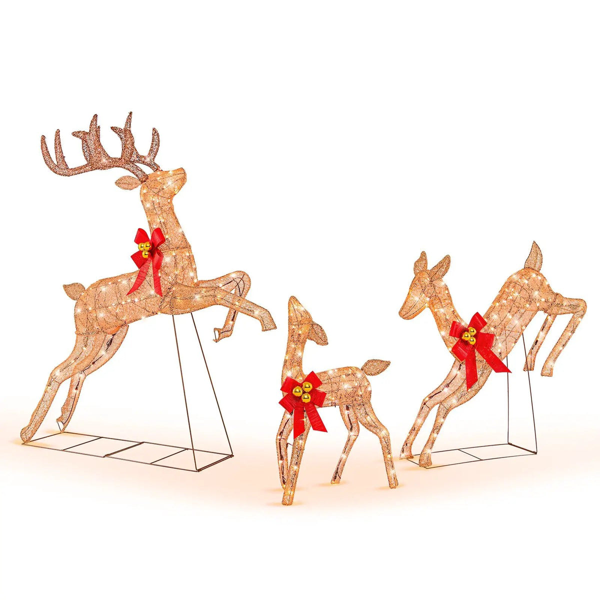 3 Pieces Lighted Christmas Reindeer Family Set with 255 Lights, photo 6 of 16