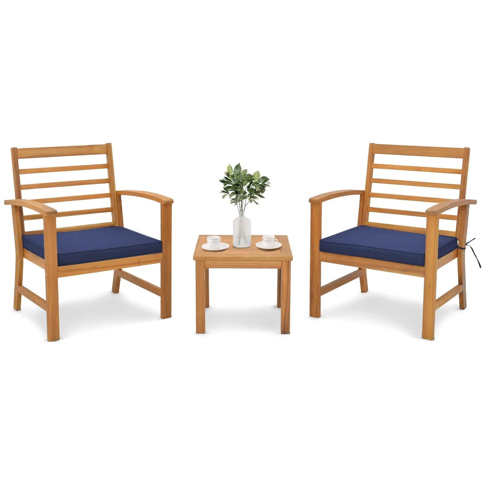 3 Pieces Outdoor Furniture Set with Soft Seat Cushions by DirectDeals