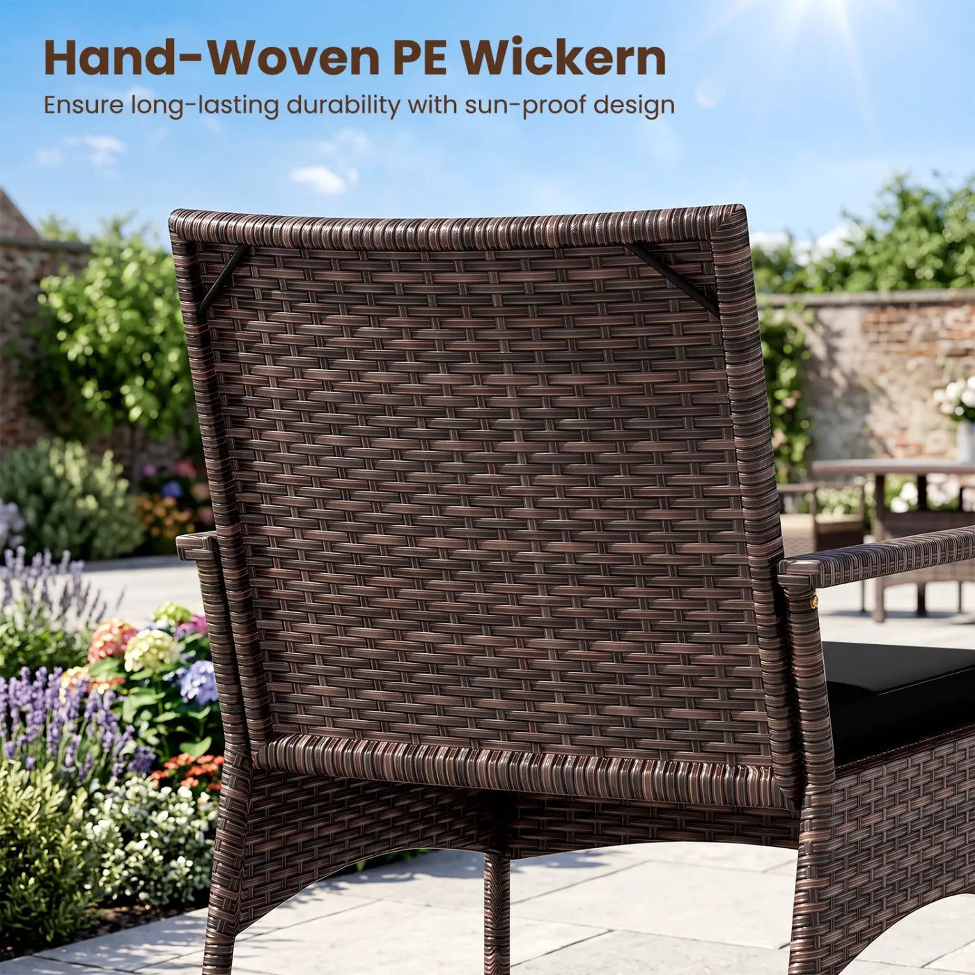 3-Piece Rocking Bistro Set with Cushions & Side Table by DirectDeals