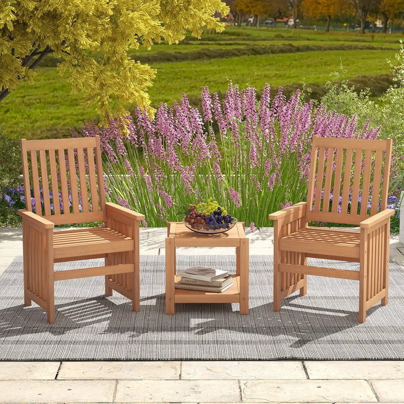3 Pieces Patio Furniture Set with 1.5 Inch Umbrella Hole by DirectDeals