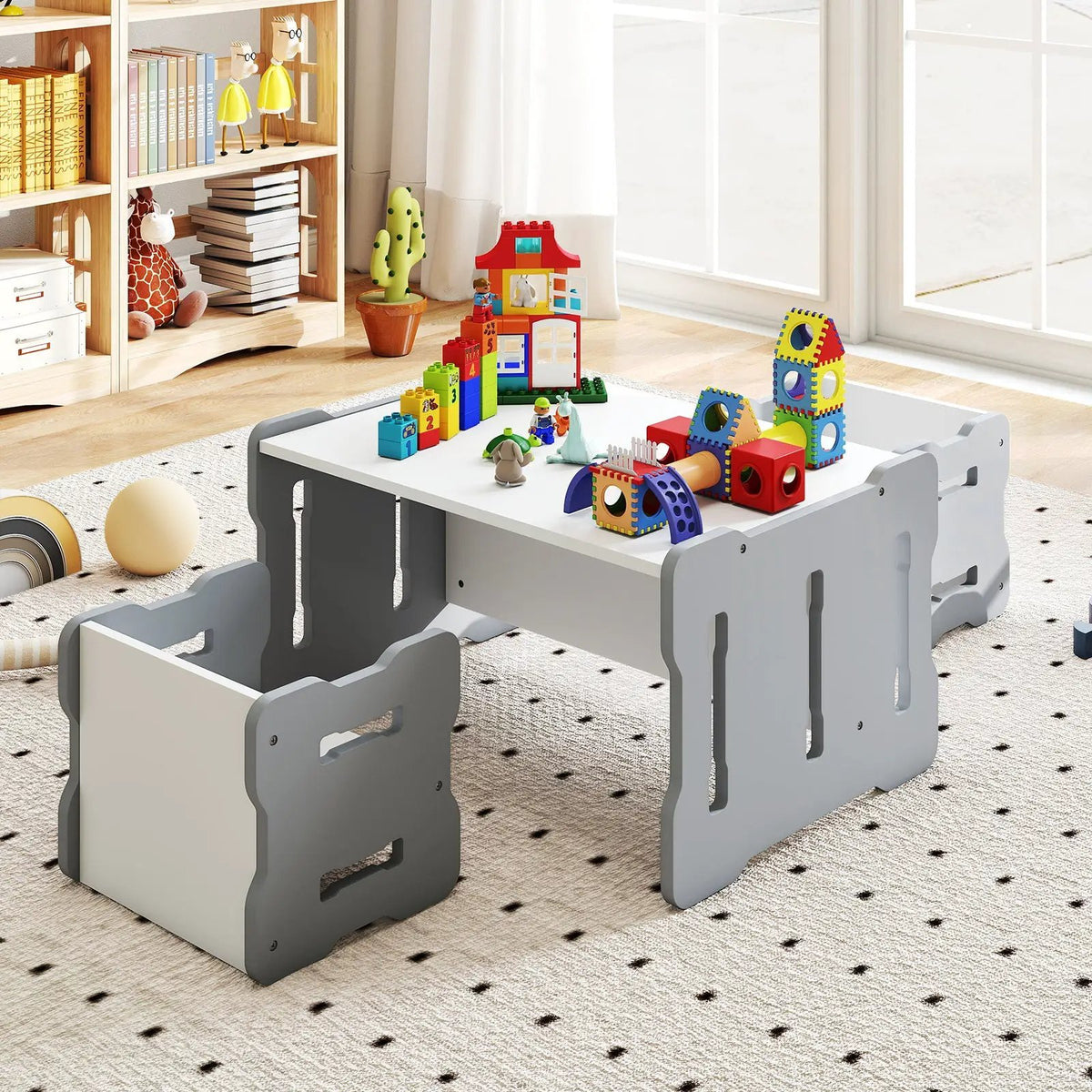3-Piese Toddler Set with 2 Stools and Activity Table, photo 2 of 16