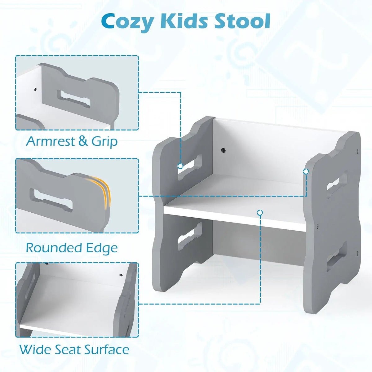 3-Piese Toddler Set with 2 Stools and Activity Table, photo 16 of 16