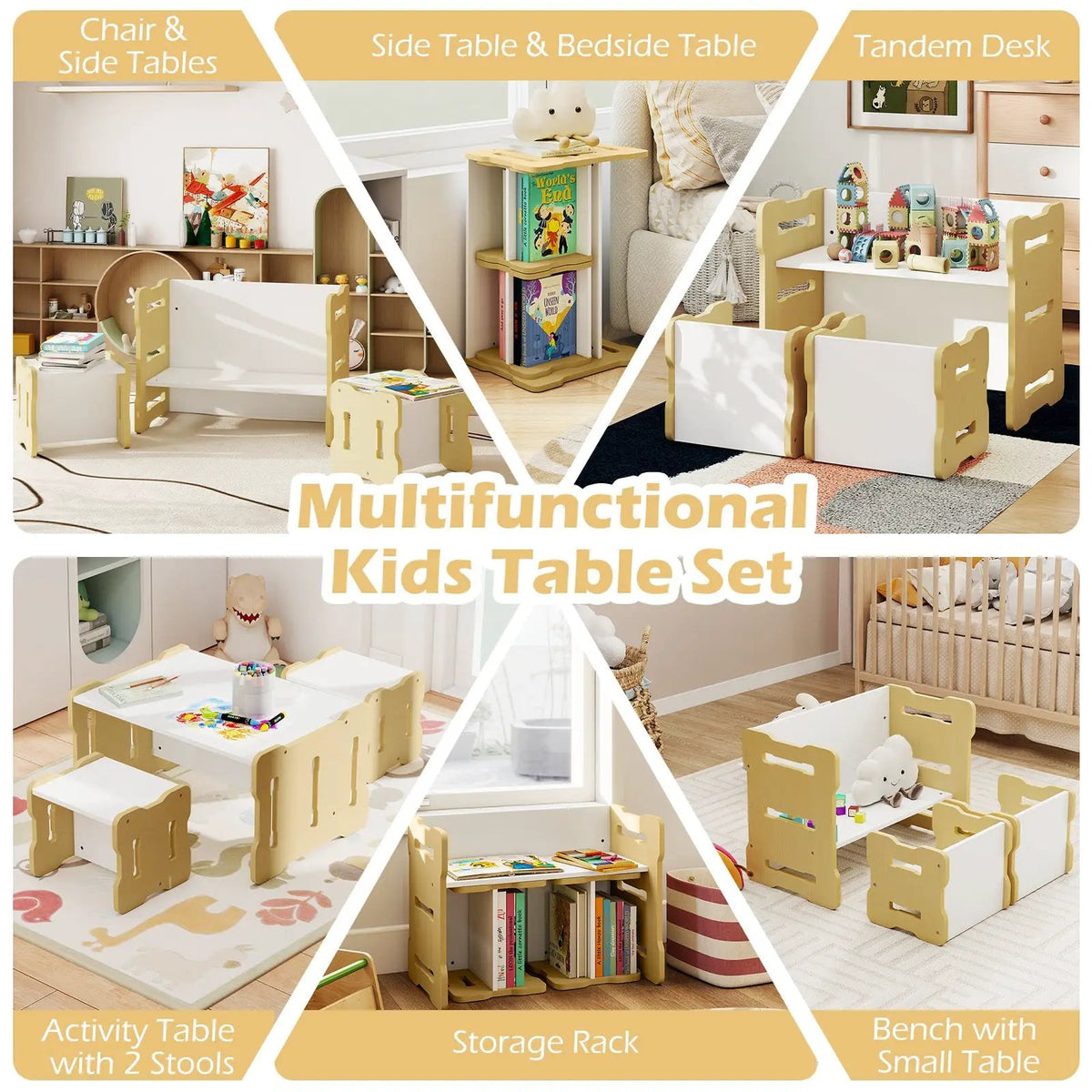 3-Piese Toddler Set with 2 Stools and Activity Table, photo 11 of 16