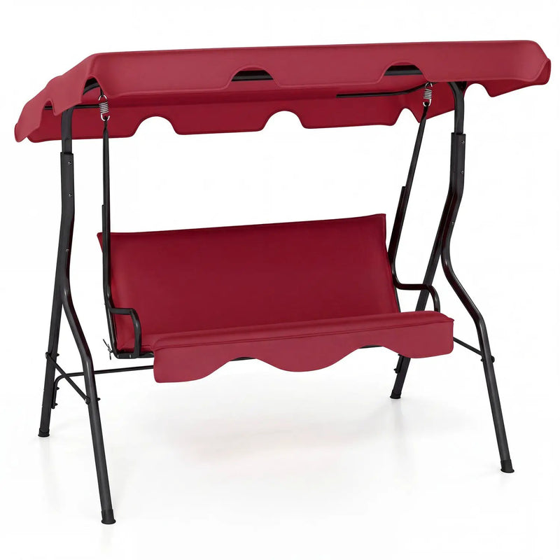 3-Seat Porch Swing with Canopy and Cushions by DirectDeals