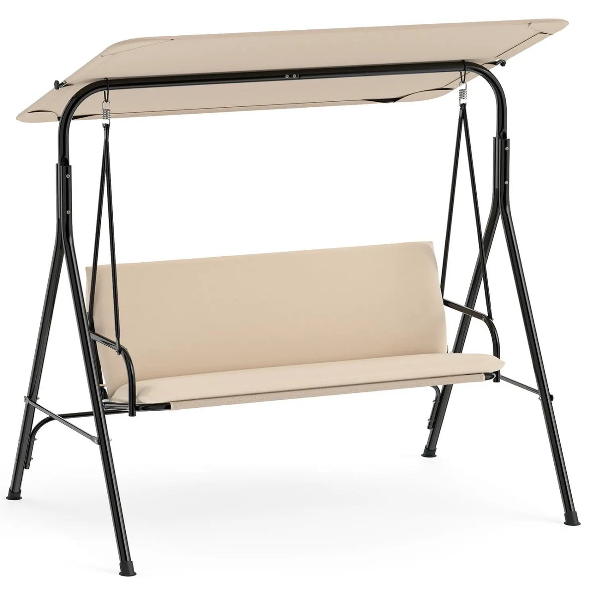 3-Seat Patio Swing Chair with Adjustable Canopy, photo 19 of 24