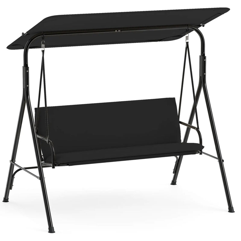 3-Seat Patio Swing Chair with Adjustable Canopy by DirectDeals