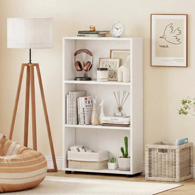 3-Tier Bookcase 42 inch Tall Book Shelf with Anti-Tipping Kit by DirectDeals