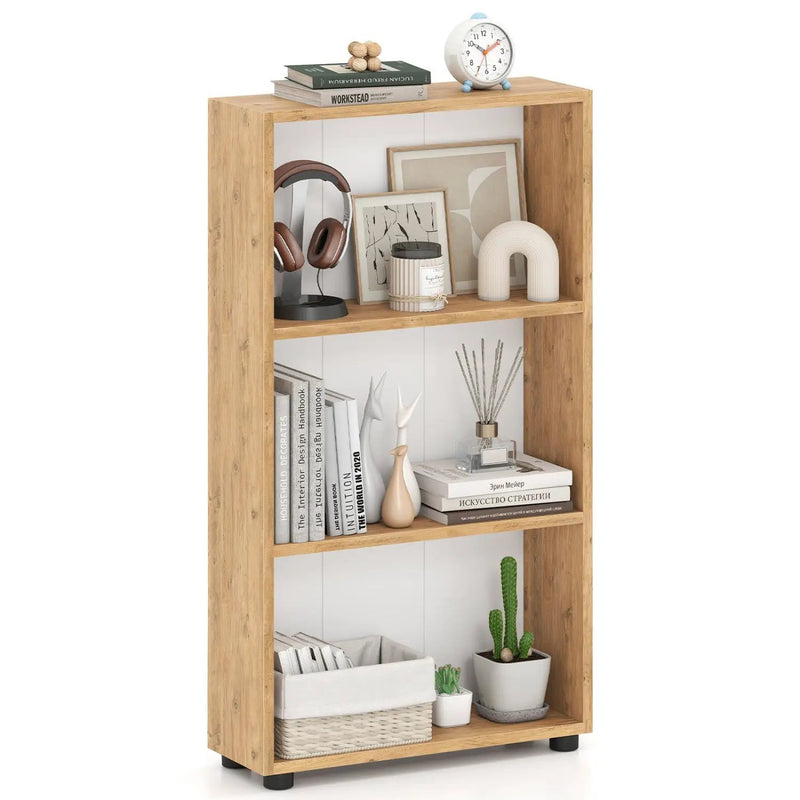 3-Tier Bookcase 42 inch Tall Book Shelf with Anti-Tipping Kit by DirectDeals