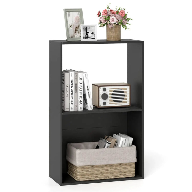 3-Tier Bookshelf with Open Storage Compartments by DirectDeals