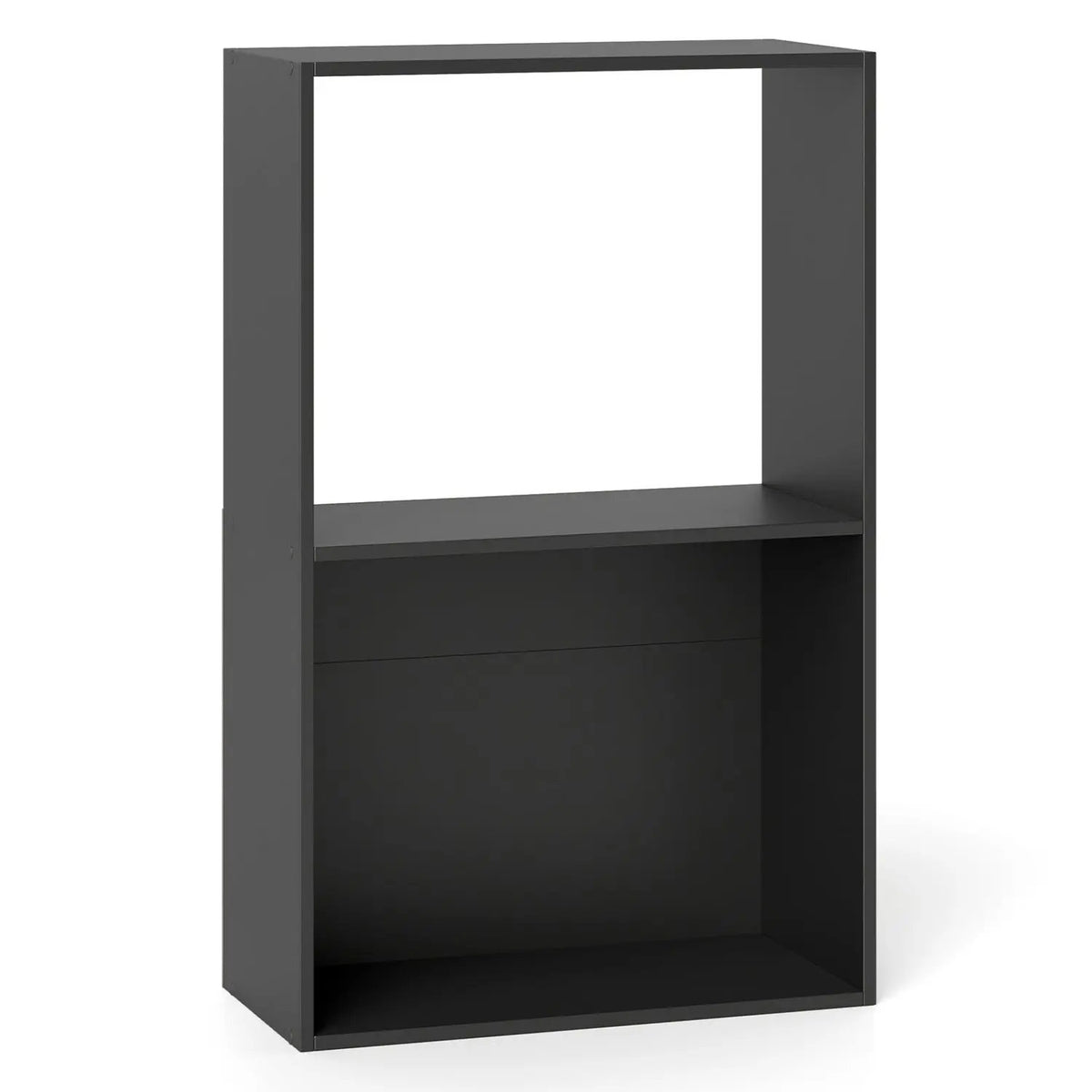 3-Tier Bookshelf with Open Storage Compartments, photo 12 of 16