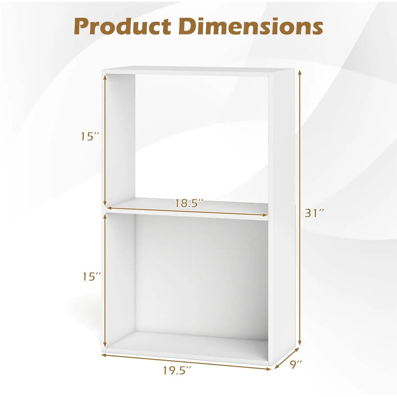 3-Tier Bookshelf with Open Storage Compartments by DirectDeals