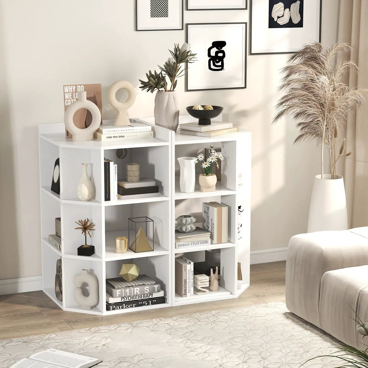 3-Tier Corner Cabinet with Charging Station for Bedroom, photo 2 of 10