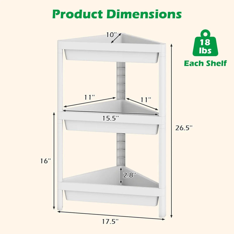 3-Tier Corner Shower Caddy 2-Pack with Detachable Design by DirectDeals