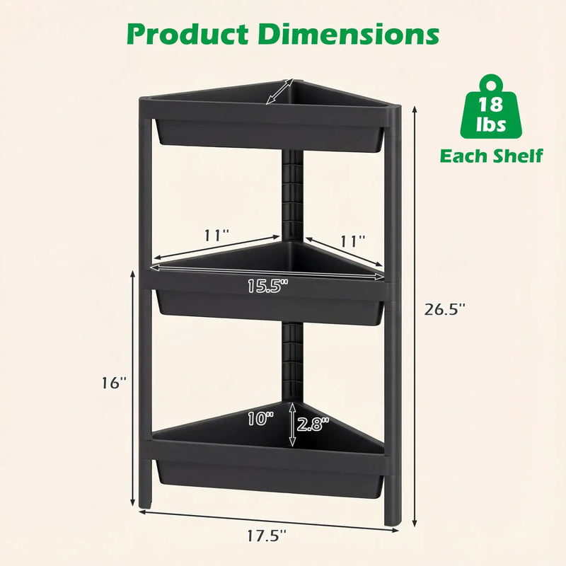 3-Tier Corner Shower Caddy 2-Pack with Detachable Design by DirectDeals