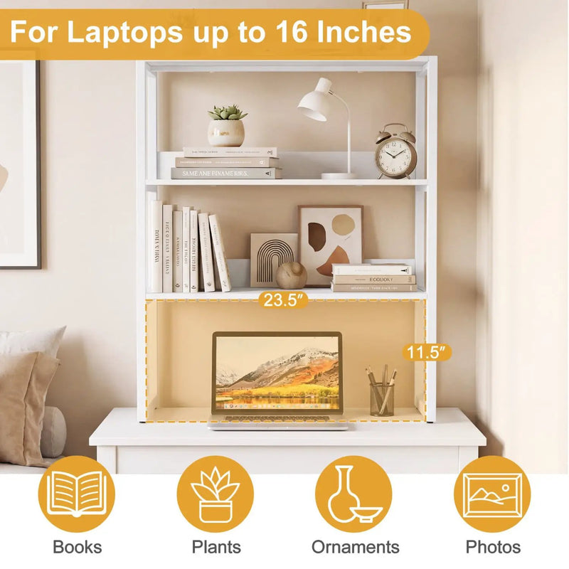 3-Tier Countertop Storage Hutch with Open Shelves by DirectDeals