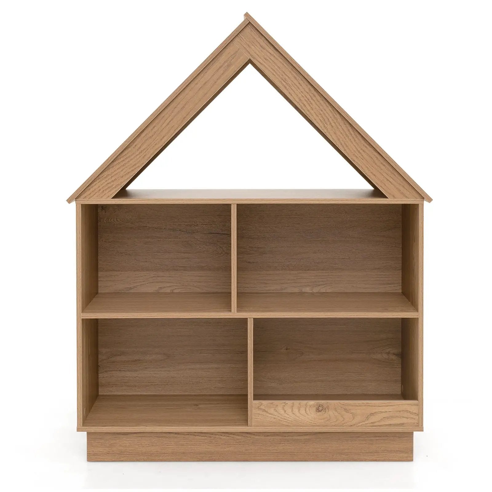 3-Tier House-Shaped Toy Storage Organizer with Open Shelves by DirectDeals