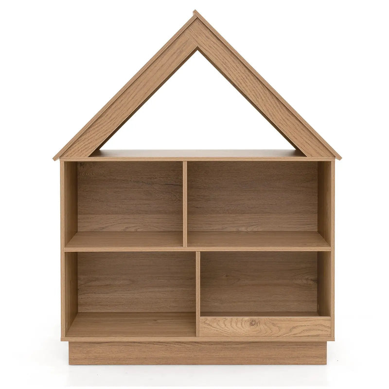 3-Tier House-Shaped Toy Storage Organizer with Open Shelves by DirectDeals