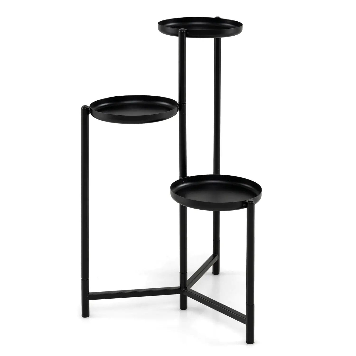 3-Tier Metal Plant Stand Indoor Outdoor Tall Corner Flower Pot Holder Display Rack by DirectDeals
