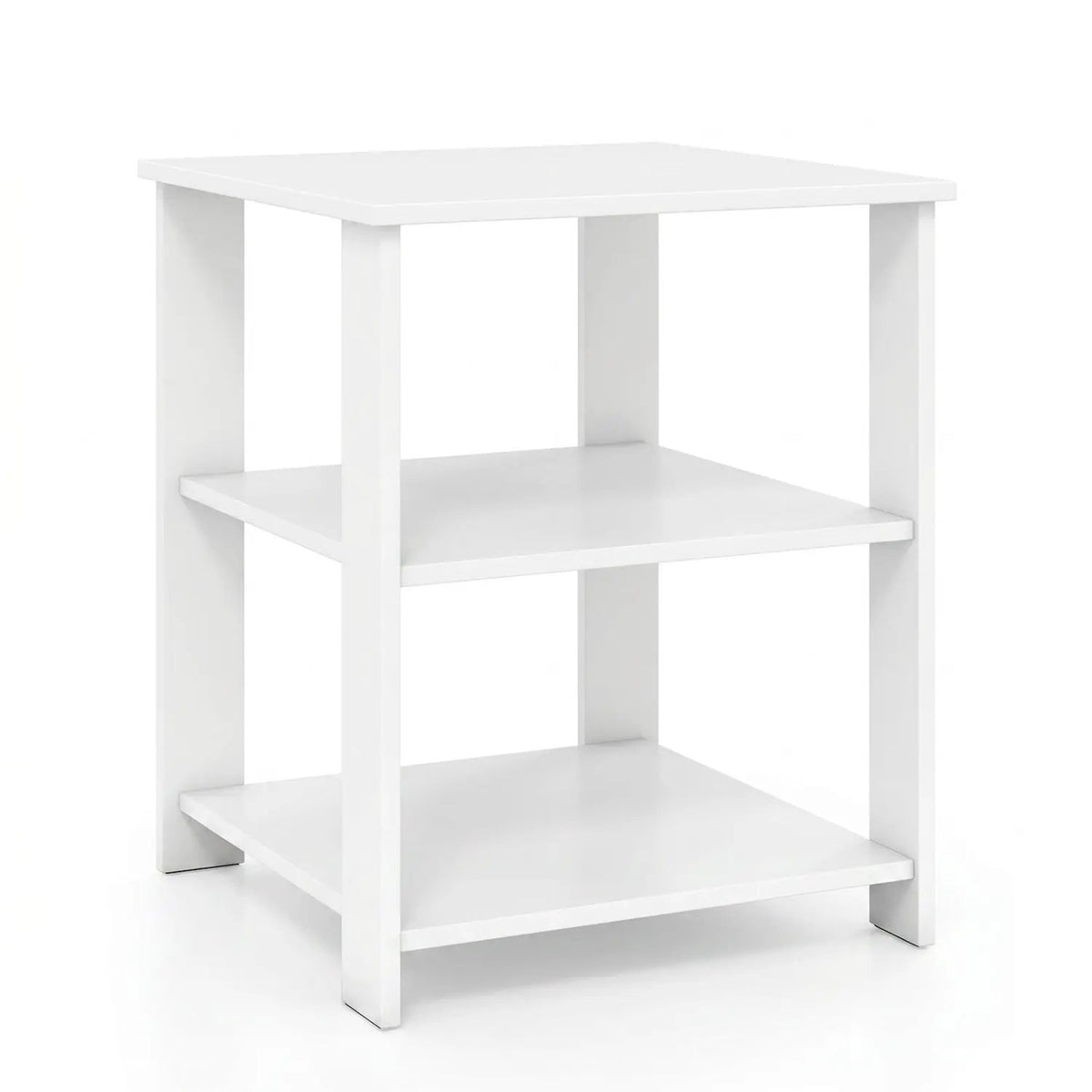 3-Tier Square Side Table with Open Storage Shelves, photo 3 of 16